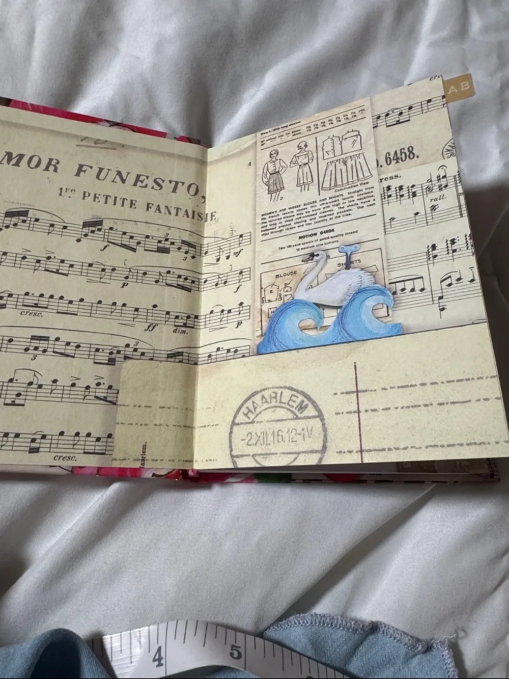 New Pip Studio Floral & Bird Passport Wallet And  music themed Address Book